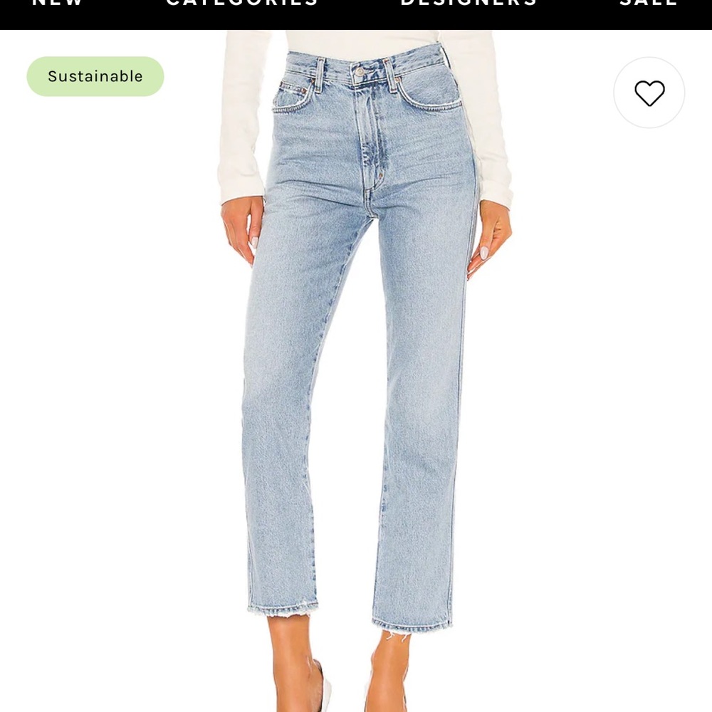 Agolde punch waist high rise kick jeans